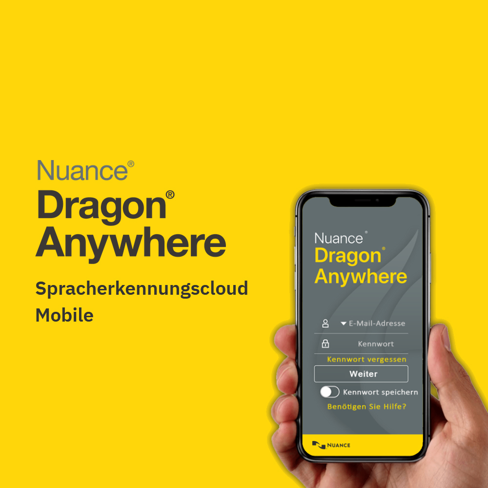 Dragon Anywhere Mobile Spracherkennung für Smartphone und Tablet, Jahreslizenz