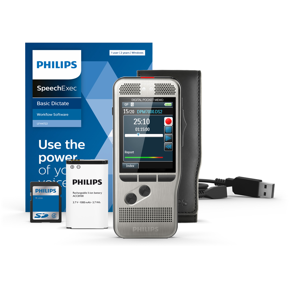 Philips Diktiergerät mit Schiebeschalter DPM7000