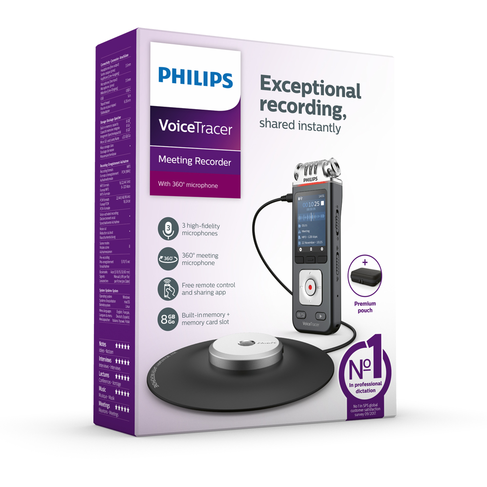 Philips Meeting Rekorder Digitaler Voice Tracer 8110 (DVT8110)