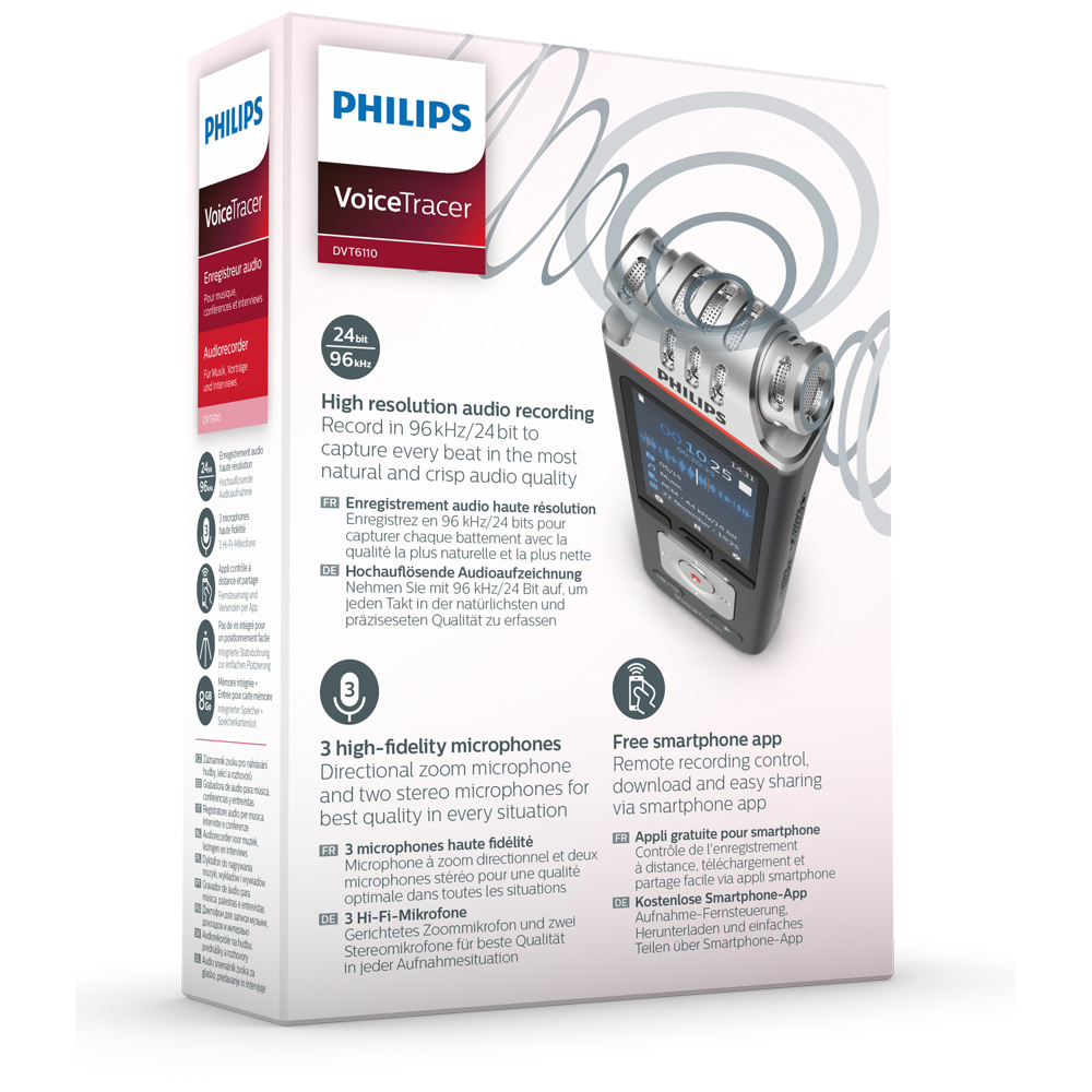 Philips Audiorekorder Digitaler Voice Tracer 6110 (DVT6110)