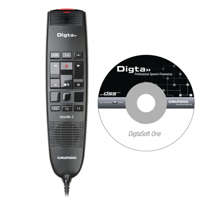 Grundig Digta SonicMic 3 Diktiermikrofon mit DigtaSoft One