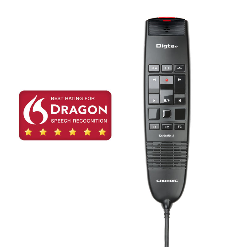 Grundig Digta SonicMic 3 Diktiermikrofon mit DigtaSoft One