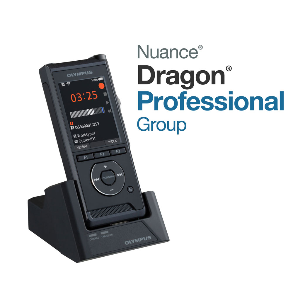 Diktiergerät Olympus DS-9500 mit Spracherkennung Dragon Professional 15