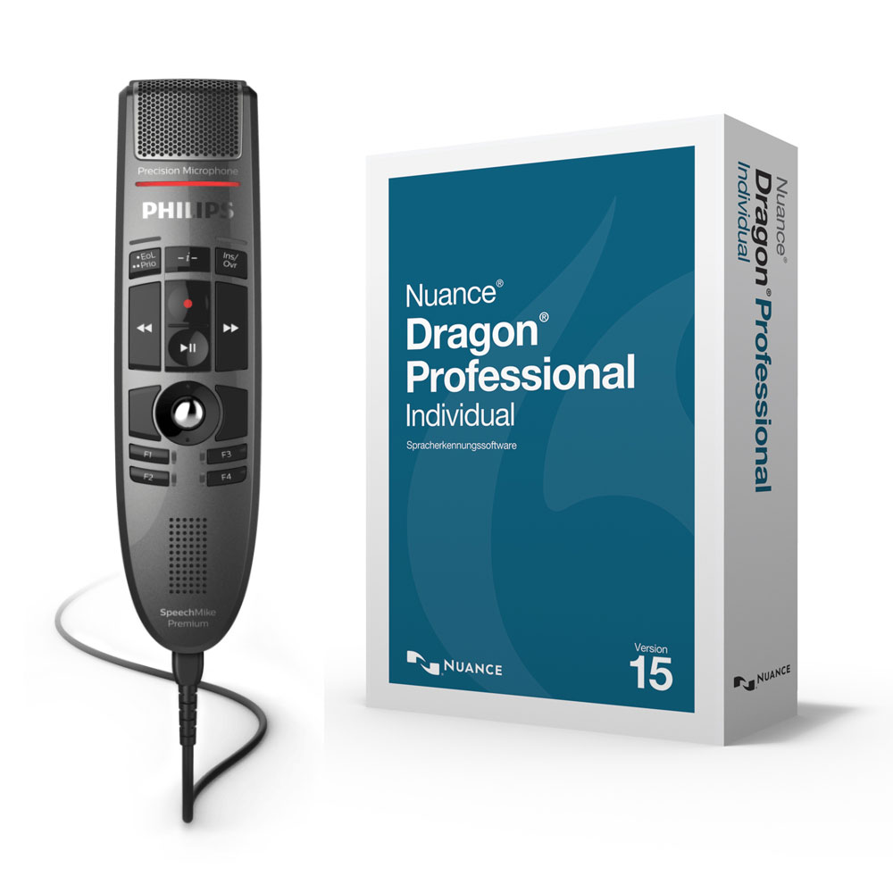 Philips SpeechMike Premium LFH3500 mit Spracherkennung Dragon Professional Individual 15