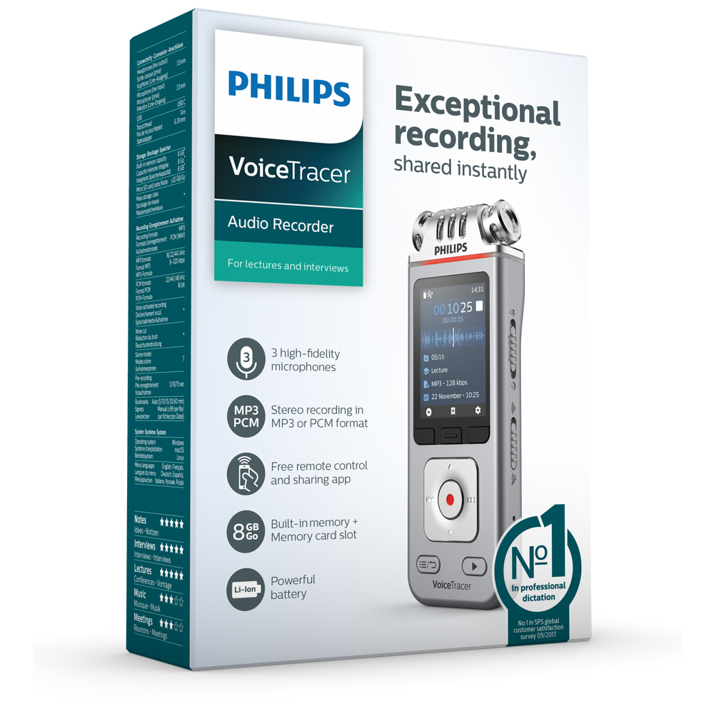 Philips Audiorekorder Digitaler Voice Tracer 4110 (DVT4110)